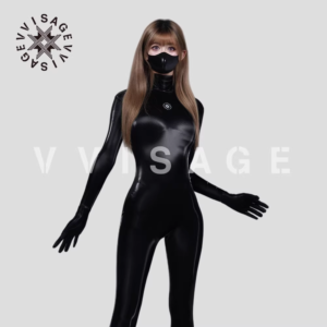 VVISAGE | Sharkskin Metallic PU Precision Bodysuit